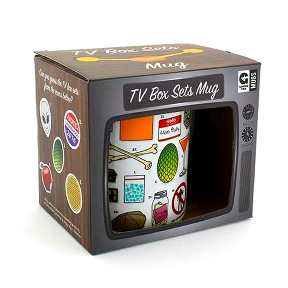 TV Box Sets Trivia Quiz Novelty Mug - NWT